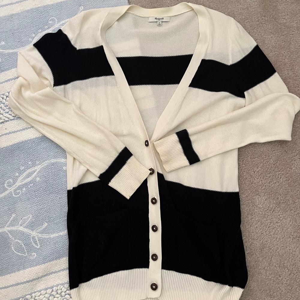 Madewell color block cardigan